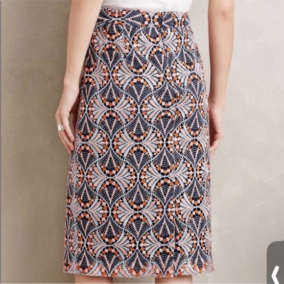 Anthropologie Moulinette Soeurs Lace Crochet Pencil Skirt - Picture 4 of 12
